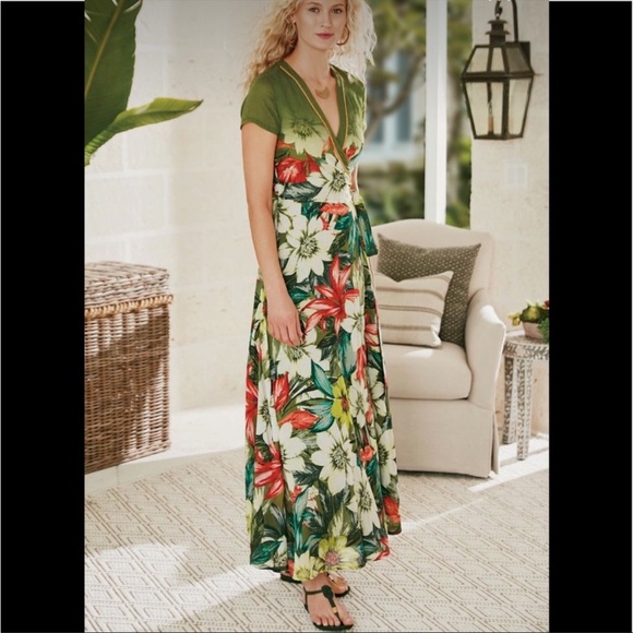 Soft Surroundings Dresses & Skirts - 🆕Soft Surroundings Palm Coast Wrap Maxi Dress. Size Large